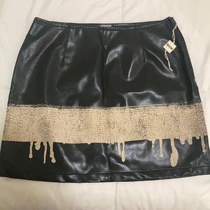 Pleather Moschino mini skirt